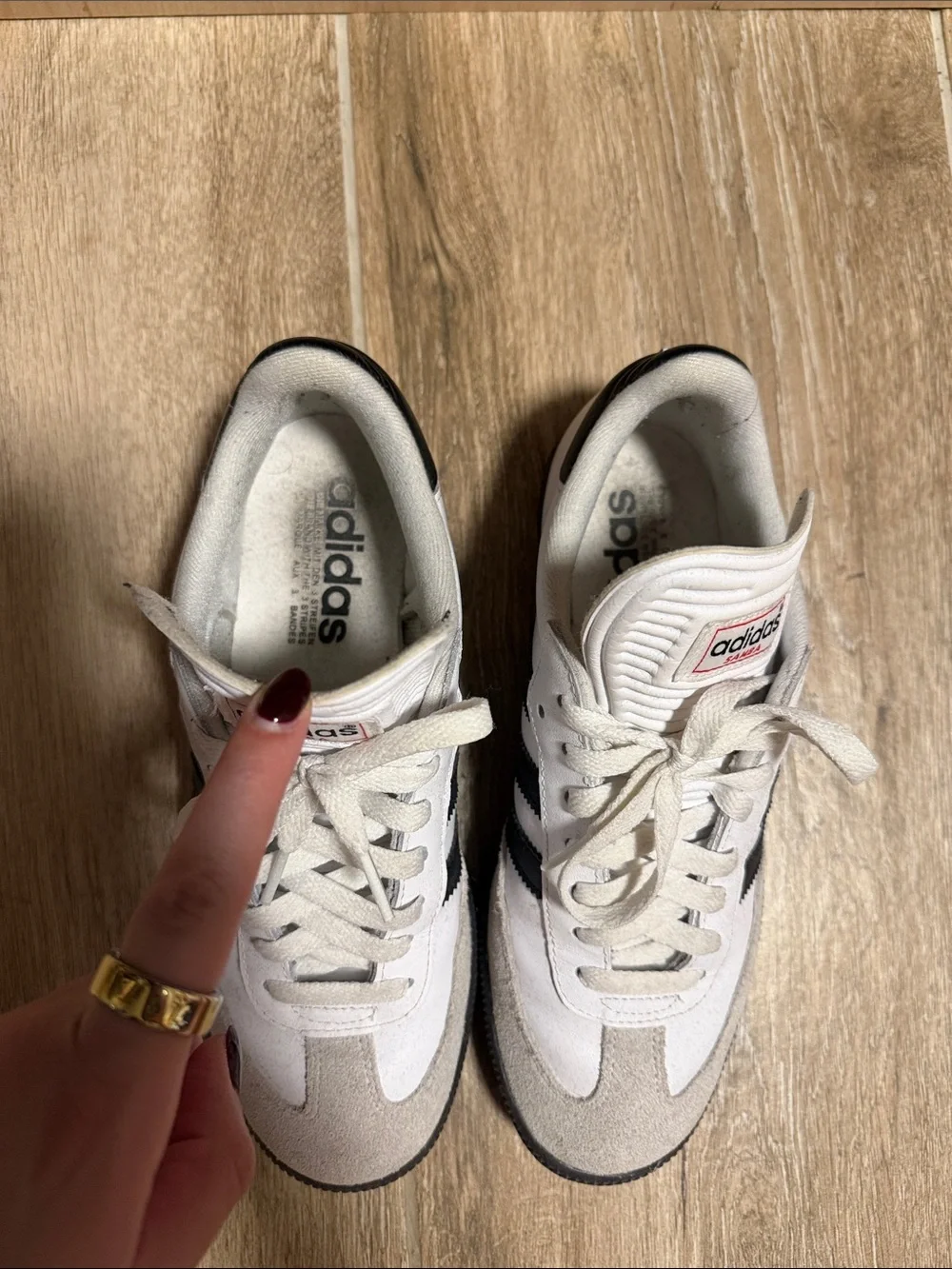 adidas Samba Retro White and Black Low-Top Sneakers